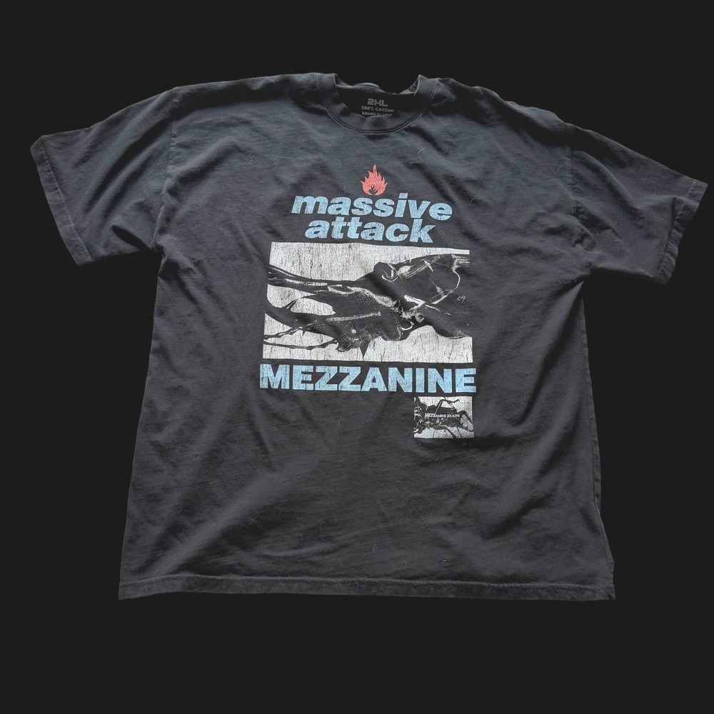 Massive Attack Mezzanine European Tour T-Shirt Reprint‎ Black 2XL Made in USA